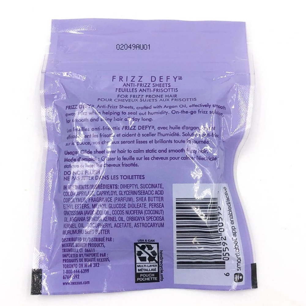 Nexxus Frizz Defy Anti-Frizz Sheets 8 Count Portable NIP - Picture 9 of 9